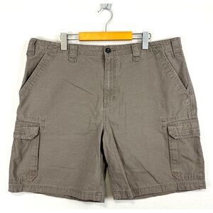 CABELAS Cargo Shorts Mens 40 x 8.5" Beige Pockets Cotton Ripstop Canvas Tactical